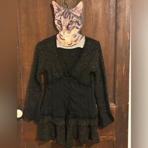 Bunda & Dowd Textured Black Sweater